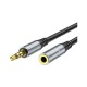 Кабель мультимедійний 3.5mm M to 3.5mm F 1.0m UPA20 3.5 audio Gray HOCO (6931474762153)