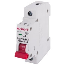 Автоматичний вимикач E.NEXT 1-п e.mcb.stand.  3А C ( 4,5кА) (s002003)