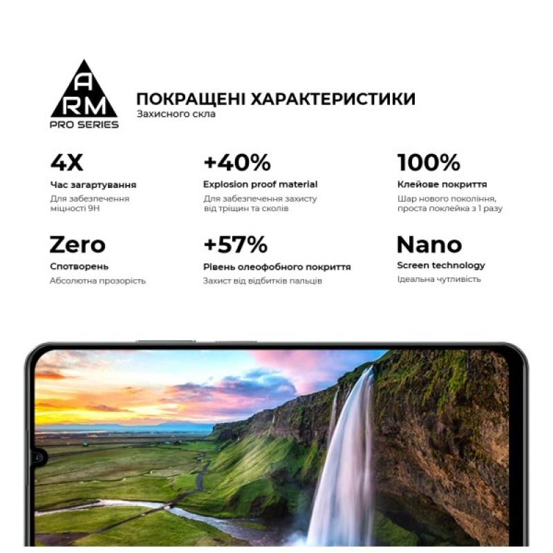 Скло захисне Armorstandart Pro Tecno Pova 6 (LI7) Black (ARM78228)