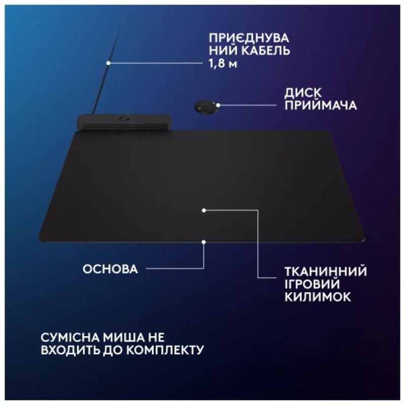 Килимок для мишки Logitech G PowerPlay 2 Charging System Mouse Pad (947-000003)