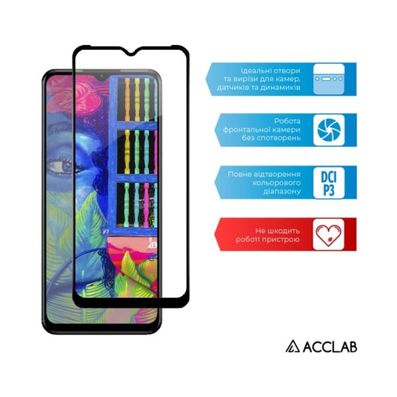 Скло захисне ACCLAB Full Glue Realme C35 (1283126531286)
