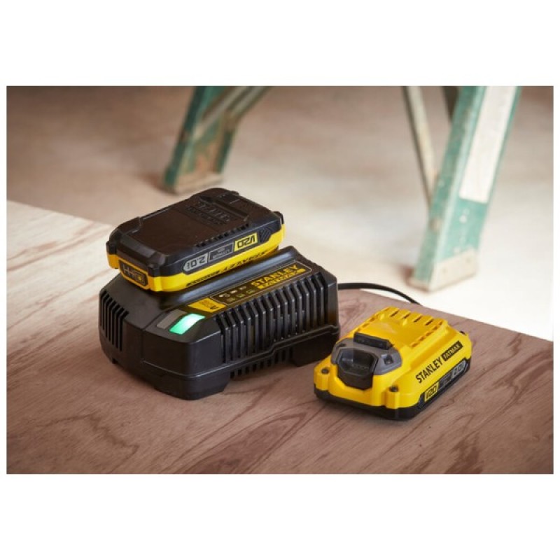 Набір акумулятор + зарядний пристрій Stanley FatMax V20, 18 В, 2x2Ah, 2A (SFMCB12D2)