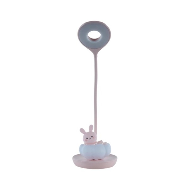 Настільна лампа Kite Cloudy Bunny LED з акумулятором , рожева (K24-493-1-2)