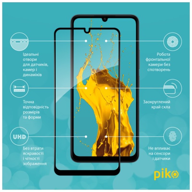 Скло захисне Piko Full Glue Xiaomi Poco C65 Black (1283126583674)