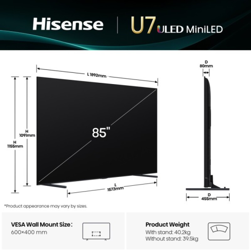 Телевізор Hisense 85U7Q