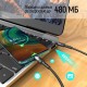 Дата кабель USB-C to USB-C 1.0m (PD Fast Charging) 3.0А (68W) ColorWay (CW-CBPDCC030-GR)