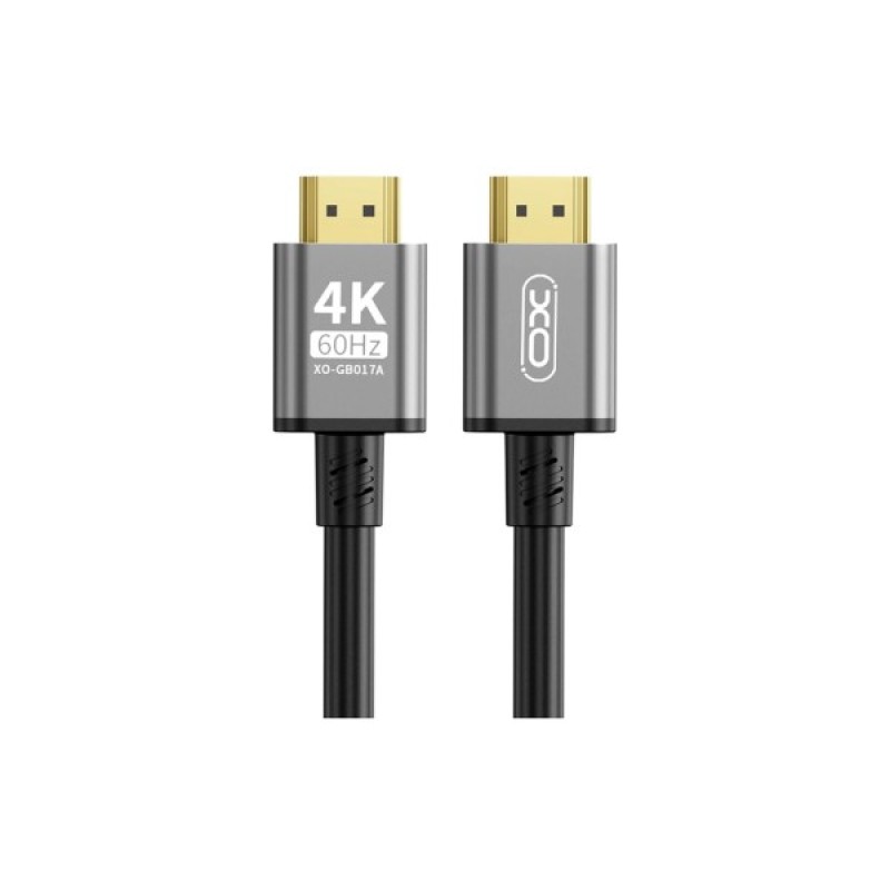 Кабель мультимедійний HDMI to HDMI 3.0m v2.0 black XO (GB017A-HDMI.tranish)