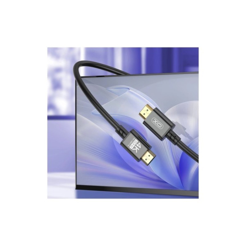 Кабель мультимедійний HDMI to HDMI 3.0m v2.0 black XO (GB017A-HDMI.tranish)