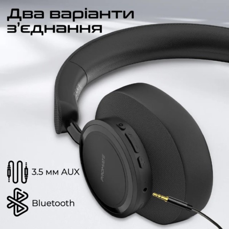 Навушники Promate Takt Black (takt.black)