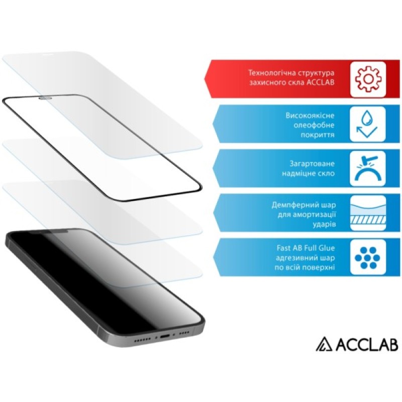 Скло захисне ACCLAB Full Glue Oppo A3 5G Black (1283126598876)