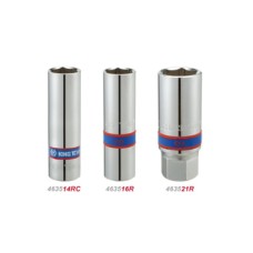 Головка торцева KING TONY 1/2" свічкова 16 мм шестигранна з гумою (463516RC)