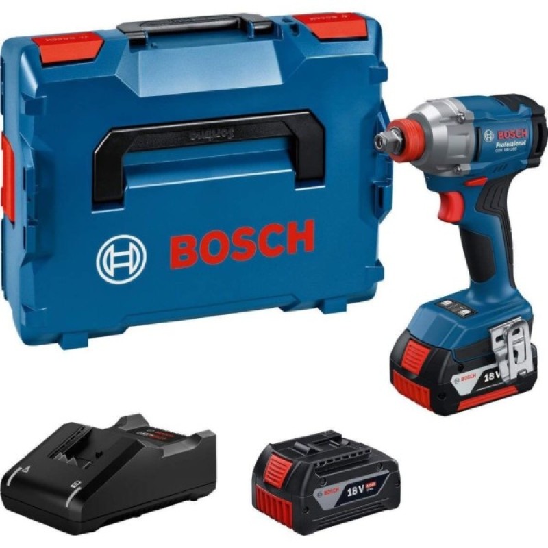 Гайковерт Bosch GDX 18V-285 18V, 2x4Ah, до 3600об/хв, 285Нм, квадрат 1/2", ЗП кейс 1.1кг (0.601.9N2.102)