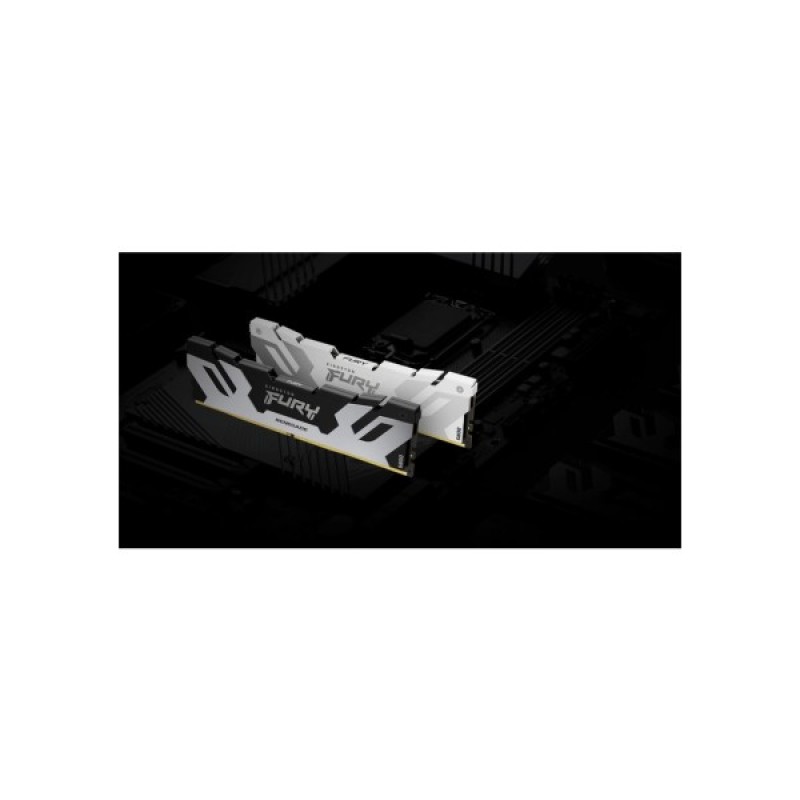 Модуль пам'яті для комп'ютера DDR5 32GB (2x16GB) 8000 MHz Renegade White Kingston Fury (ex.HyperX) (KF580C38RWK2-32)