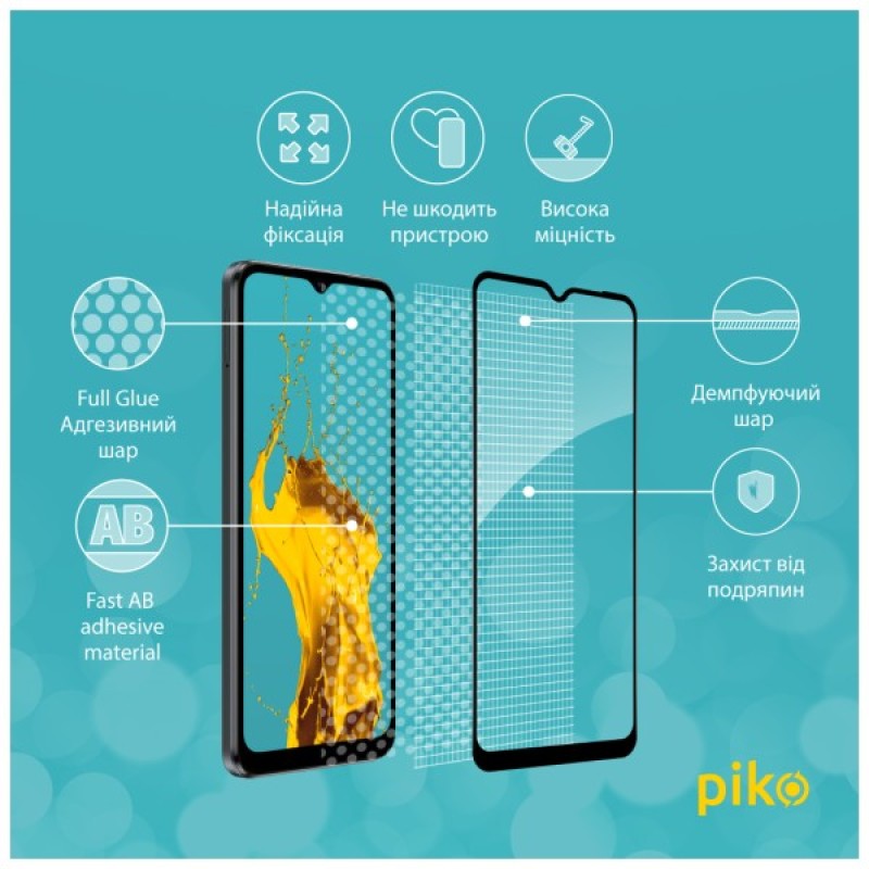Скло захисне Piko Full Glue MOTO E13 Black (1283126573668)
