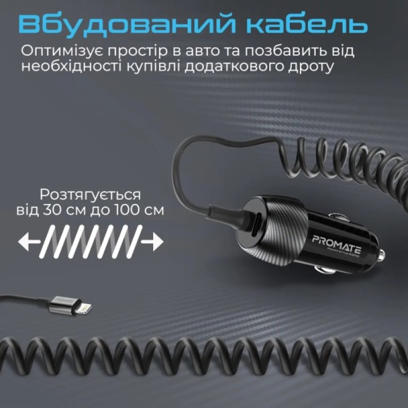 Зарядний пристрій Promate powerdrive-33pdi.black