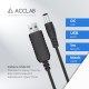 Кабель живлення USB to DC 5.5x2.1mm 12V 1.0m 1.0A ACCLAB (1283126565120)