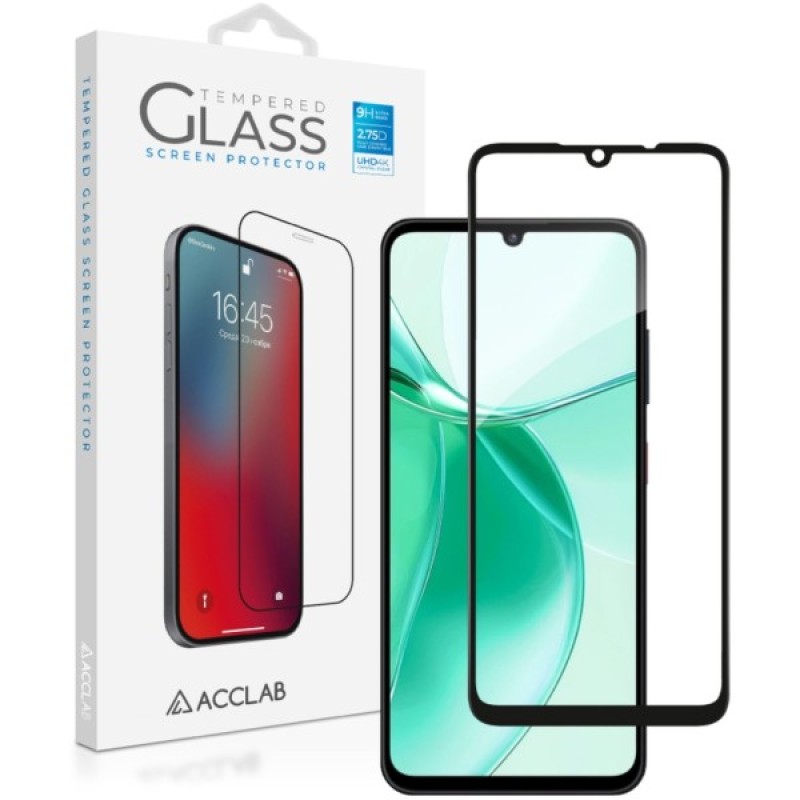 Скло захисне ACCLAB Full Glue ZTE Blade A35 Black (1283126598845)