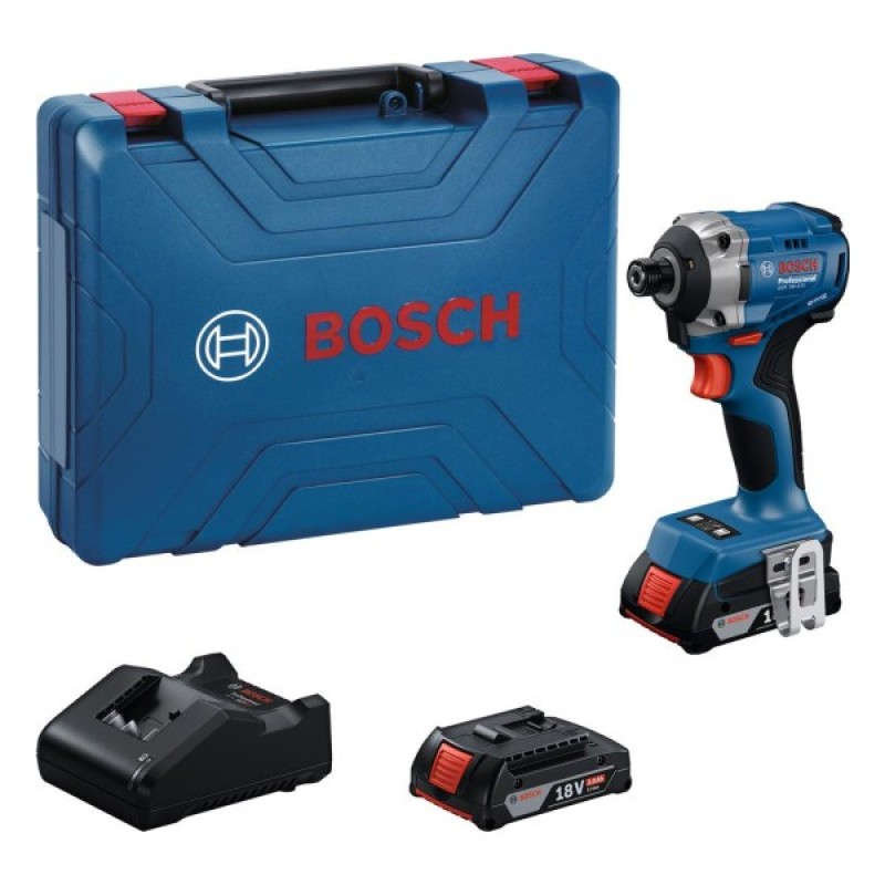 Гайковерт Bosch GDR 18V-215 18V, 2х2Ah, 3800об/хв, 215Нм, M6-M16, кейс (0.601.9N2.022)