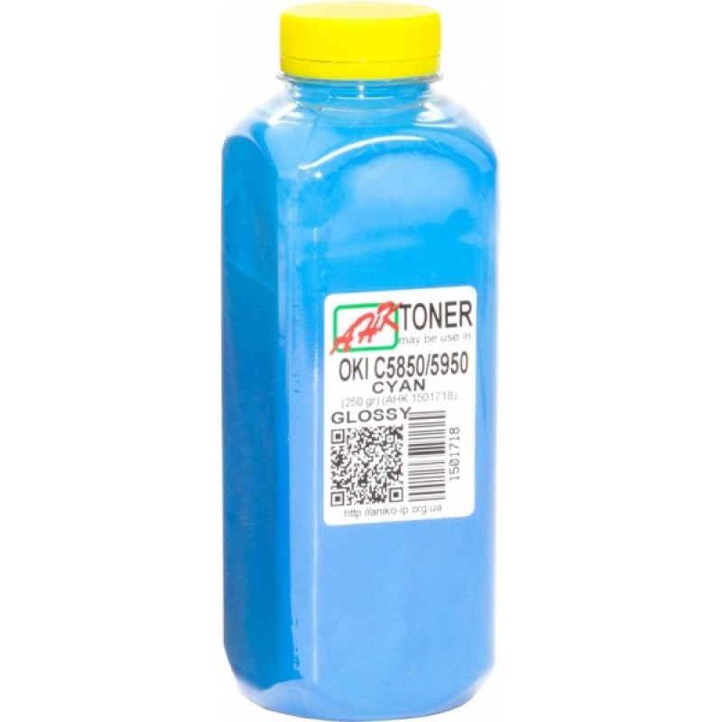 Тонер OKI C5850/5950, 250г Cyan Glossy AHK (1501718)