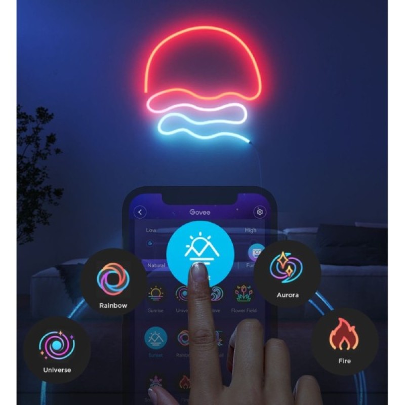 Світлодіодна стрічка Govee H61D3 Neon Rope Light 2, 3.0m, RGBIC, WI-FI/Bluetooth, white (H61D3301)