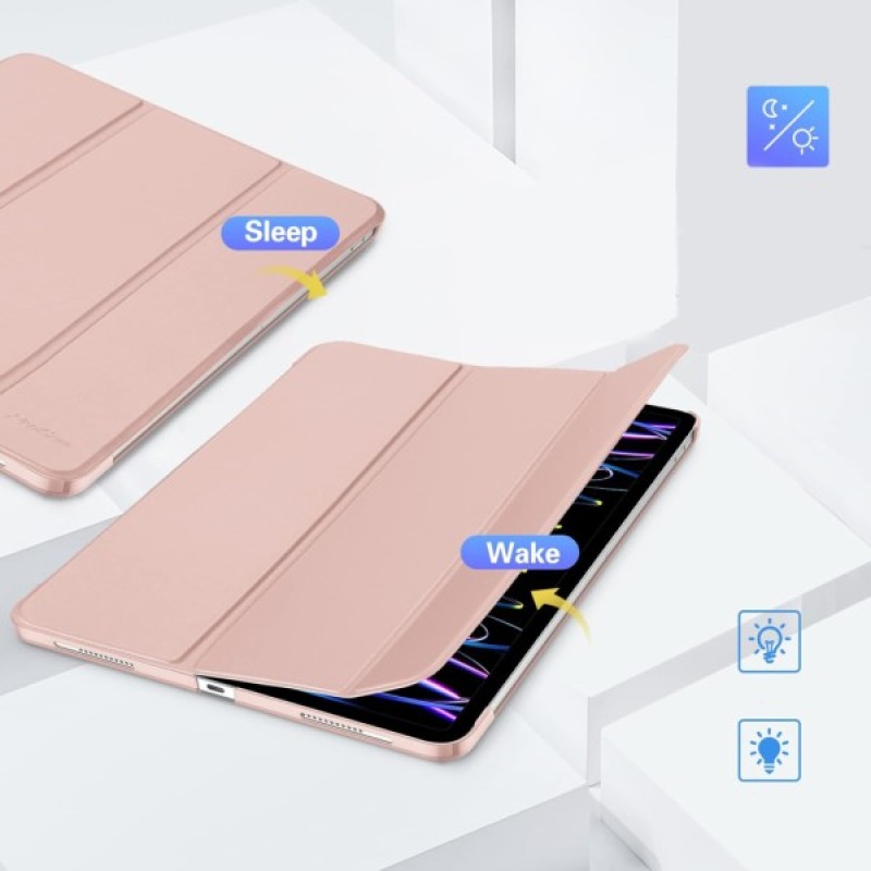 Чохол до планшета BeCover Tri Fold Hard Apple iPad Air 13" M2/M3 (2024/2025) Pink (711724)