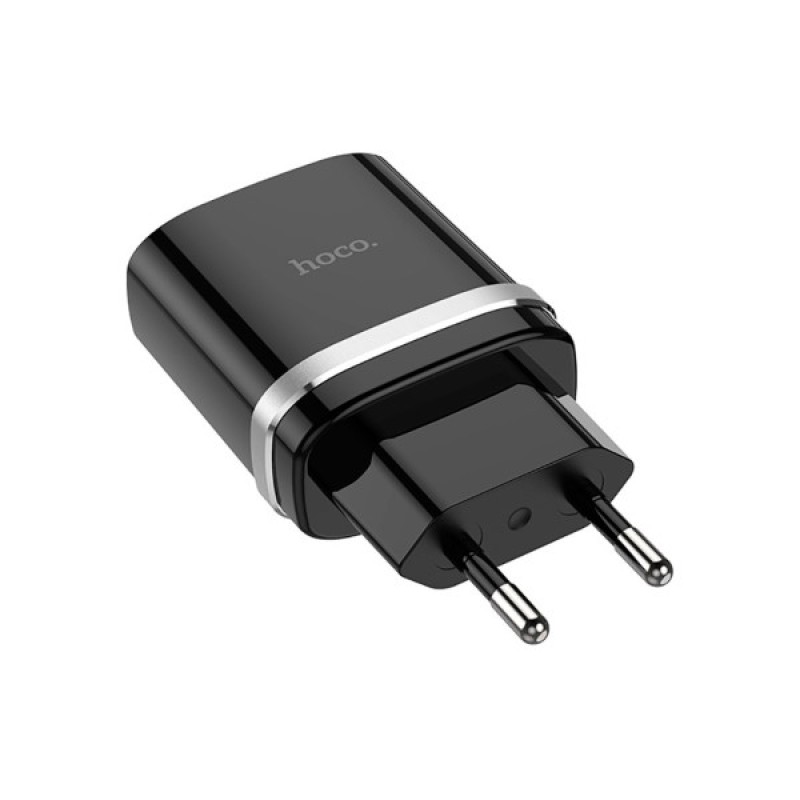 Зарядний пристрій HOCO C12Q Smart USB QC3.0 + cable Micro 18W Black (6931474716279)