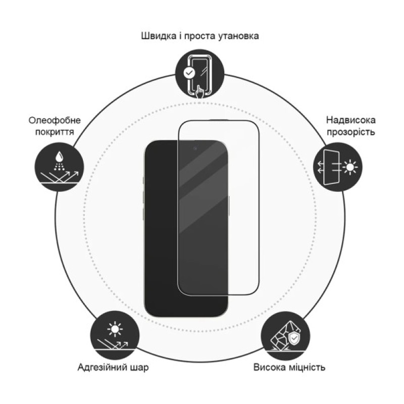 Скло захисне Drobak Xiaomi Redmi Note 14 Black (383899)