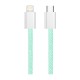Дата кабель USB-C to Lightning 1.0m 27W green ColorWay (CW-CBPDCL061-G)