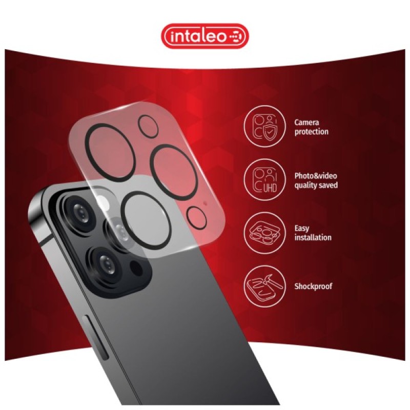Скло захисне Intaleo Camera Lens Apple iPhone 13 Pro / 13 Pro Max Black (1283126565311)
