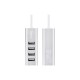 Концентратор HOCO USB 2.0 to 4xUSB Line machine HB1 Silver (6957531038146)