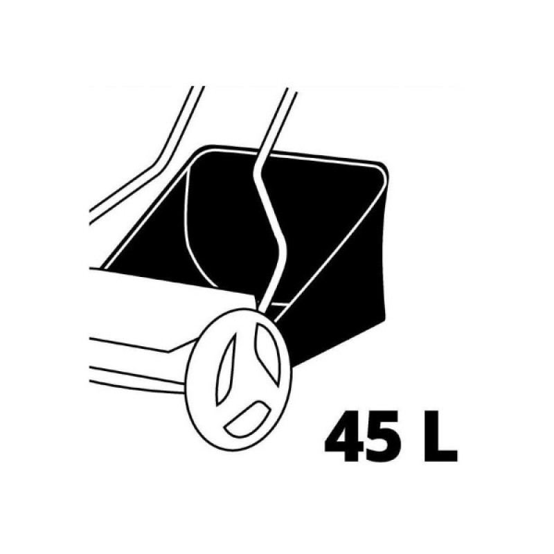Газонокосарка Einhell GE-HM 18/38 Li - Solo, 18В, PXC, 38 см, 45 л, 14-38 мм, 10.5 кг (без АКБ і ЗП) (3414200)