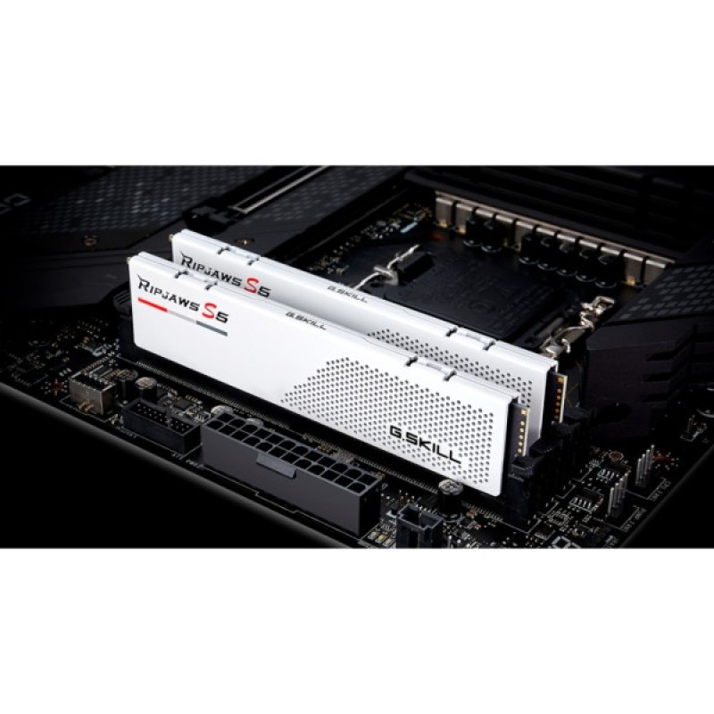 Модуль пам'яті для комп'ютера DDR5 64GB (2x32GB) 6000 MHz Ripjaws S5 Matte White G.Skill (F5-6000J2836G32GX2-RS5W)