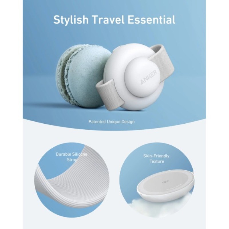 Зарядний пристрій Anker MagGo Wireless Charging Pad 15W 3-in-1 Foldable White (B25M8H21)