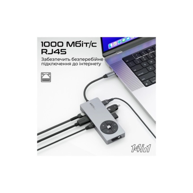 Концентратор Promate USB-C 14-in-1 Promate comandhub-pro (comandhub-pro)