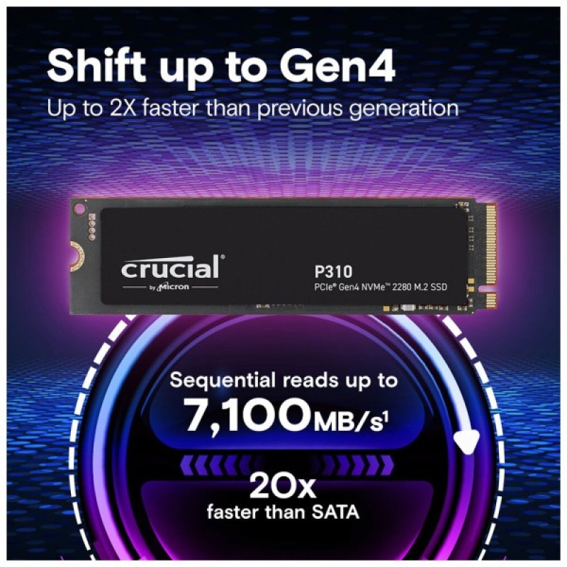 Накопичувач SSD M.2 2280 1TB P310 Micron (CT1000P310SSD8)