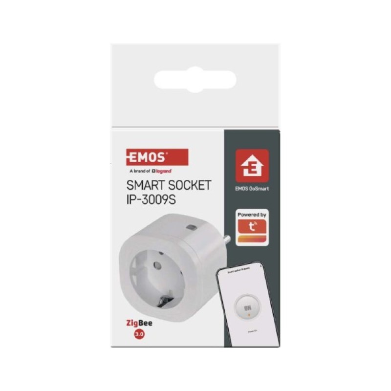 Розумна розетка WIFI P5533 GoSmart, ZigBee 3.0, IP44 EMOS (P5533)