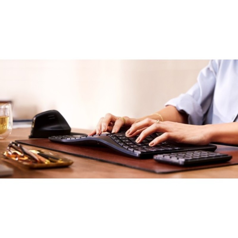 Клавіатура HP 960 BLK Ergonomic split-zone UA Black (7E755AA)