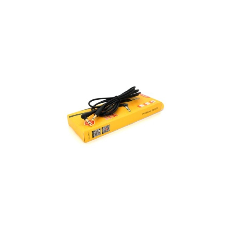 Кабель мультимедійний 3.5mm M to 3.5mm M 2.0m black iKAKU (YT-AUXGJ(M)/(M)-KSC-522-B)