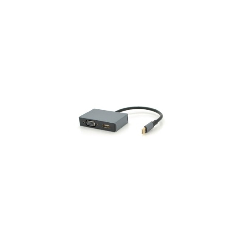Концентратор Voltronic USB-C 2-in-1 HDMI + VGA 0.23m silver (YT-HTC2in1)