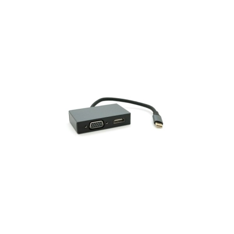 Концентратор Voltronic USB-C 2-in-1 HDMI + VGA 0.23m silver (YT-HTC2in1)