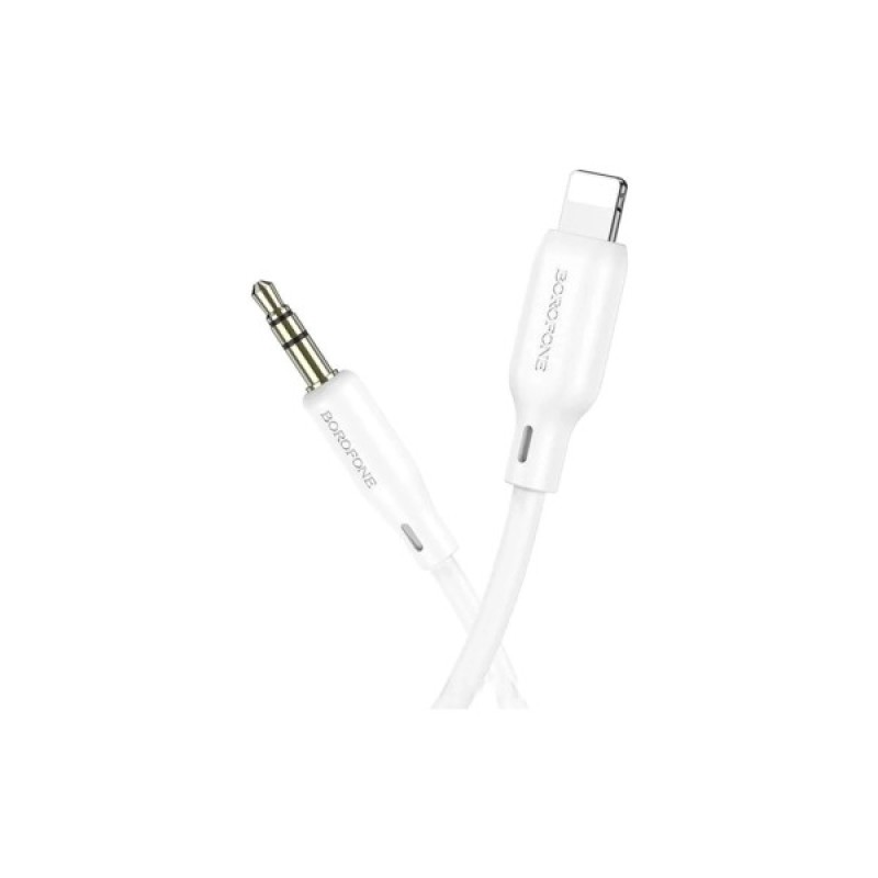 Кабель мультимедійний Lightning to 3.5mm M 1.0m white BOROFONE (6941991101052)