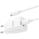 Зарядний пристрій HOCO C149A Charm 1xUSB-C PD30W + 1xUSB QC3.0 + cable USB-C to USB-C White (6942007630351)