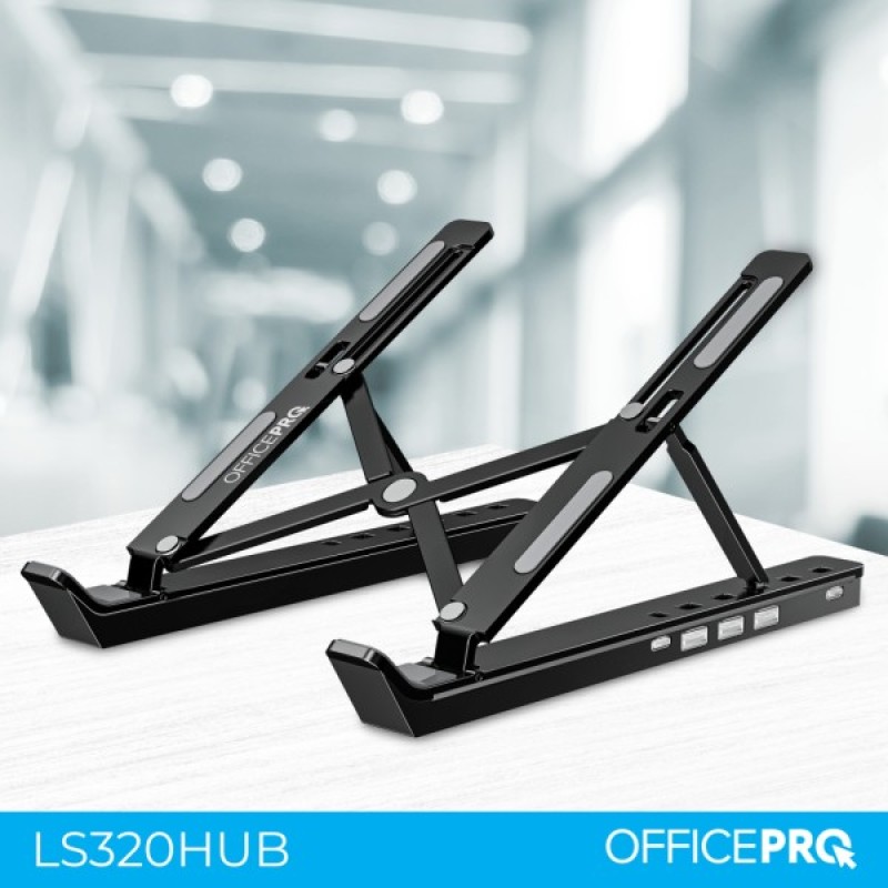 Підставка до ноутбука OfficePro LS320HUB Black (LS320HUB)