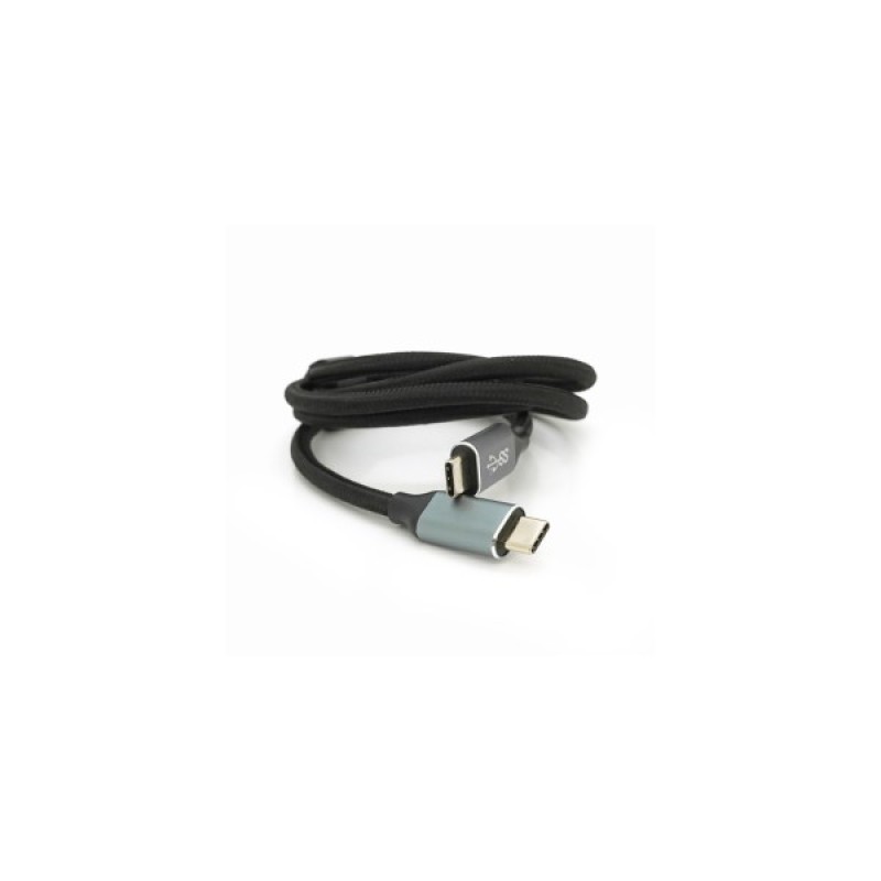 Дата кабель USB-C to USB-C 1.0m USB 3.2 Gen2 100W 10Gbps 4K60Hz black Voltronic (YT-TC-TC-B-1m)