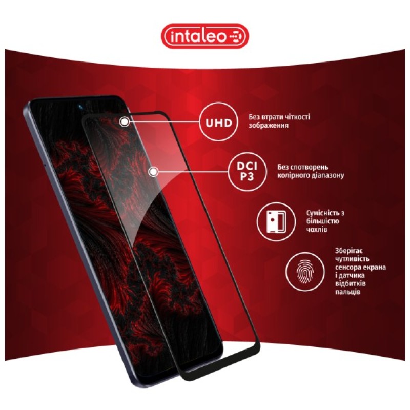 Скло захисне Intaleo Full Glue Infinix Hot 30 Play Black (1283126589560)