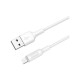 Дата кабель USB 2.0 AM to Micro 5P 1.0m 2A PVC X25 white HOCO (6957531080138)