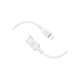 Дата кабель USB 2.0 AM to Lightning 1.0m Lenny silicone BX113 white BOROFONE (6941991115400)