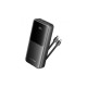 Батарея універсальна Vention 20000mAh 22.5W 3A PD, Built-in USB-C+Lightning Cables, Black (FHPB0)