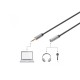 Кабель мультимедійний 3.5mm M to 3.5mm F 3.0m Digitus (DB-510210-030-S)