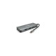 Концентратор VEGGIEG USB-C 9-in-1 USB-C + 4xUSB 3.0 + 2xHDMI + VGA + SD/TF + RJ45 0.1m silver (TC12)